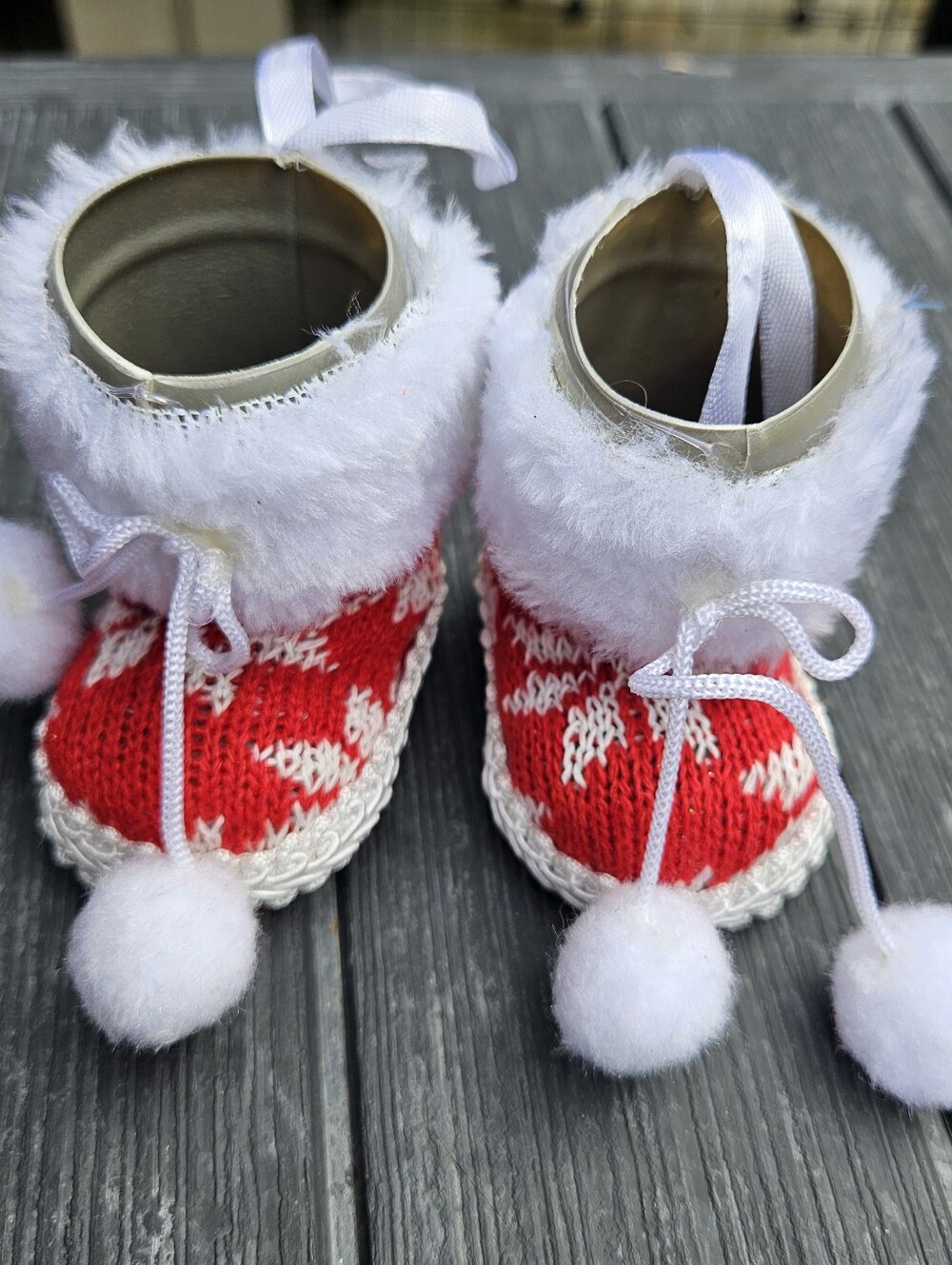 Xmas House Knit Bootie Ornament